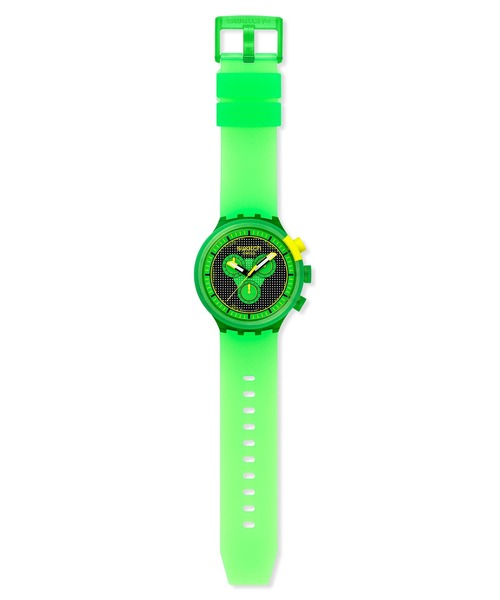 メンズ swatch スウォッチ クロノグラフ デイト 腕時計 ライムグリーン