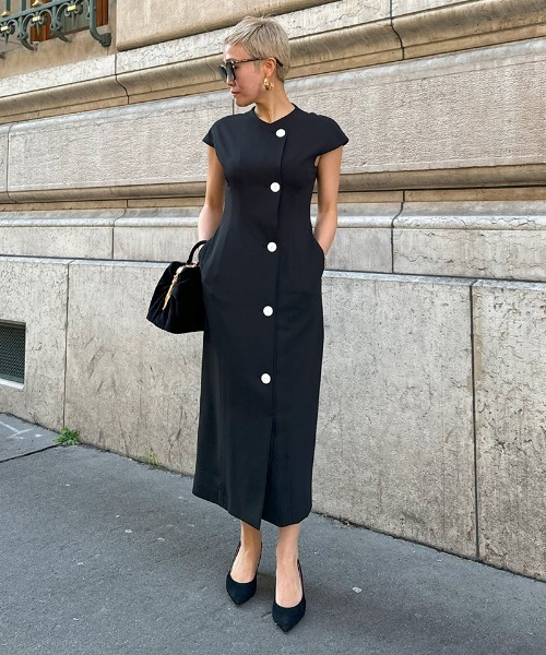 JENNE」 半袖ワンピース LARGE ブラック レディース : ZOZOTOWN Yahoo
