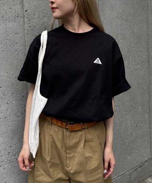 「GEVACO」 半袖Tシャツ LARGE グレー レディース_画像6