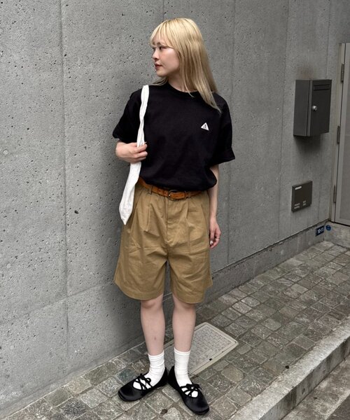 「GEVACO」 半袖Tシャツ LARGE グレー レディース_画像8