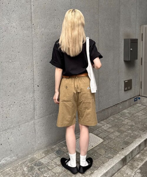 「GEVACO」 半袖Tシャツ LARGE グレー レディース_画像9