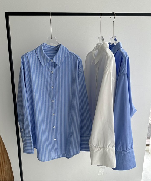 「feepur」 長袖シャツ MEDIUM ブルー レディース_画像3