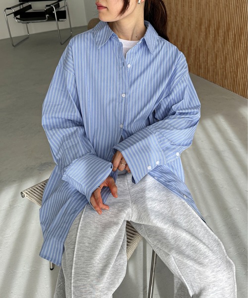 「feepur」 長袖シャツ MEDIUM ブルー レディース_画像5
