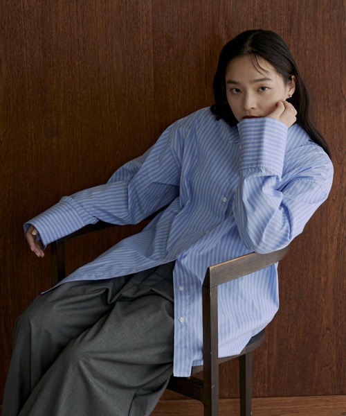「feepur」 長袖シャツ MEDIUM ブルー レディース_画像7
