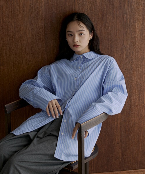 「feepur」 長袖シャツ MEDIUM ブルー レディース_画像8