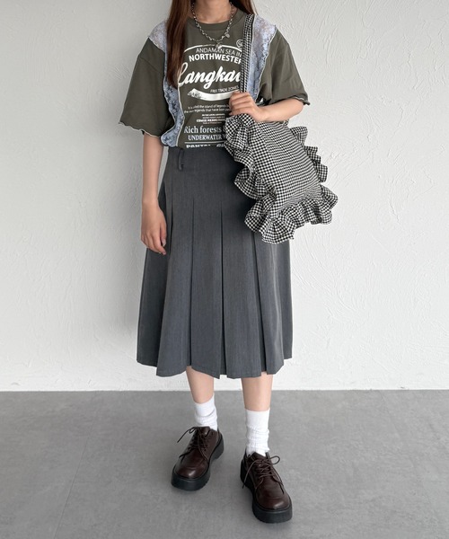 「kutir」 スカート MEDIUM レッド レディース_画像9