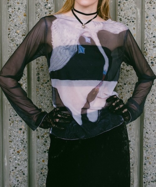 sahara（サハラ） tシャツ Sheer Top ”Hilma af Klint レディース
