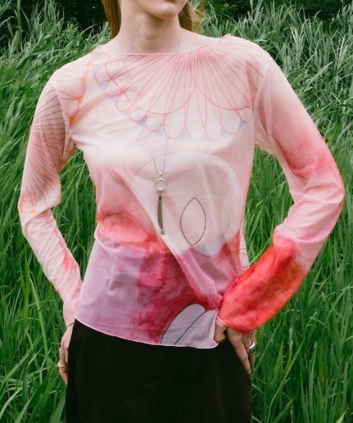 sahara（サハラ） tシャツ Sheer Top ”Hilma af Klint レディース