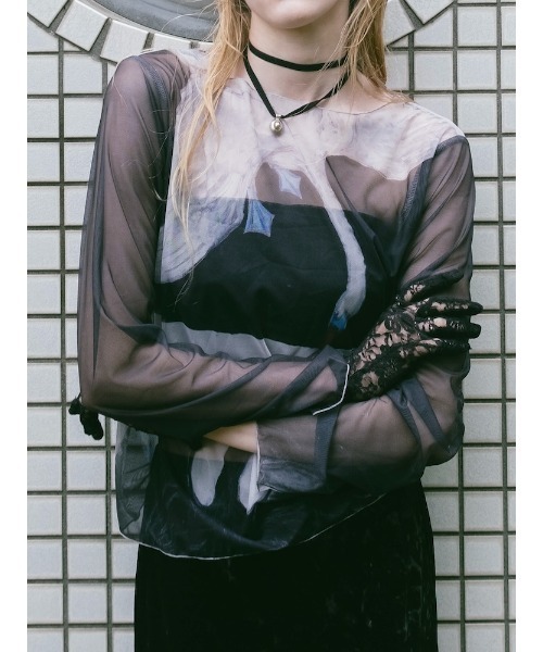 sahara（サハラ） tシャツ Sheer Top ”Hilma af Klint レディース