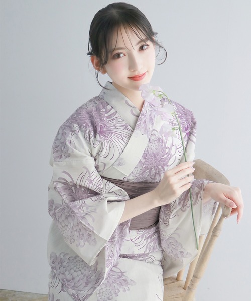 KYOETSU（京越） 浴衣 1人で簡単着付け 浴衣 レディース 6点セット