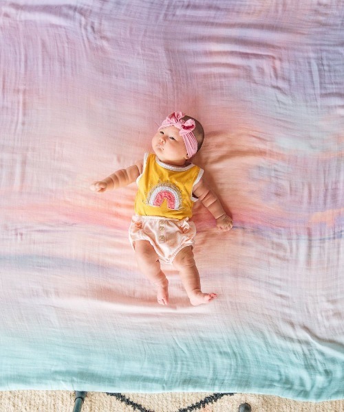 おくるみ 「Coco Moon / ココムーン」ベビーブランケット Quilt(キルト)の画像