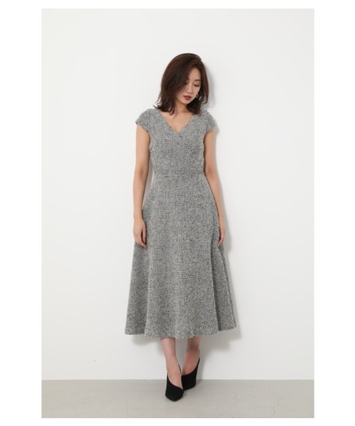 ワンピース タックフレアーツイードロングワンピース Zozotown Paypayモール店 通販 Paypayモール