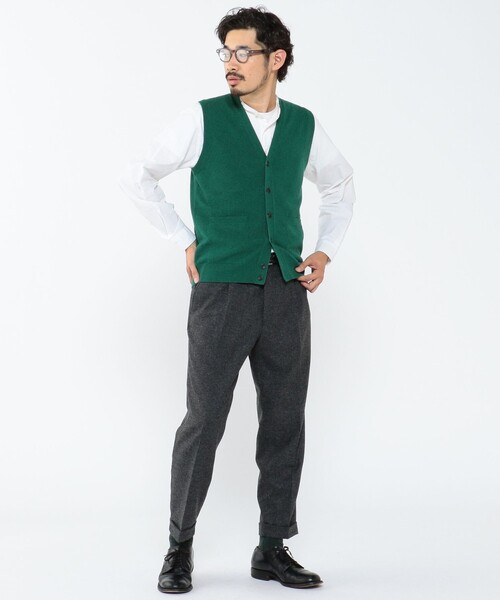 新品60%オフ BEAMS PLUS / ボタン ニットベスト BEAMS+（ビームスプラス） ベスト ジレ BEAMS PLUS / ボタン ニット