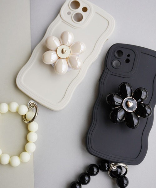 韓国デザイン♡カラフル Flower グリップ iphoneケース お花 可愛い お花のスマホグリップ ハート カラフル 可愛い ポップソケッツ