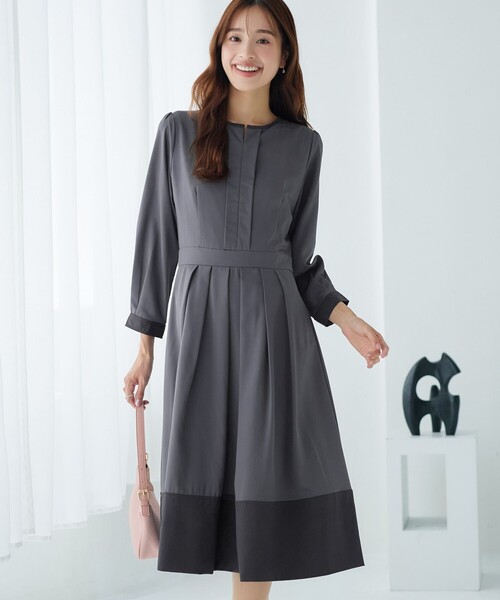Tiaclasse ワンピース 「安めぐみさん着用」キーネックフレア