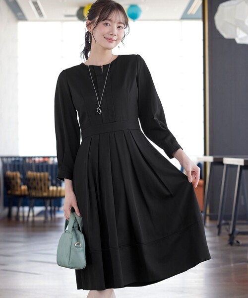 Tiaclasse ワンピース キーネックフレアワンピース : ZOZOTOWN Yahoo