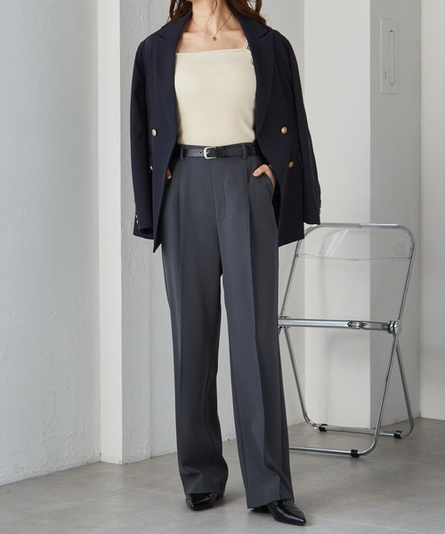 KAREN MILLEN ワイドパンツ　新品未使用タグ付き RANAN スラックス パンツ 「24AW新色追加」裏起毛美脚シルエット