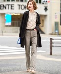 パンツ 静電防止!裏起毛ブーツカットパンツ股下...の詳細画像4