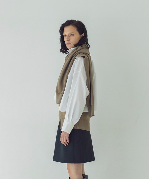 DRESSLAVE ブラウス シャツ cotton white midriff shirt