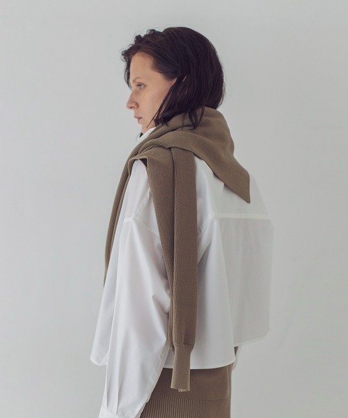 DRESSLAVE ブラウス シャツ cotton white midriff shirt