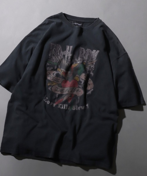 Ed Hardy（エド・ハーディー） tシャツ ピグメント加工 ヴィンテージ
