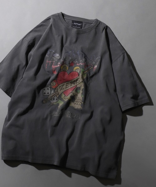 tシャツ Tシャツ メンズ Ed Hardy/エド・ハーディー ピグメント加工 ヴィンテージライク ロックプリント 半袖Tシャツ｜zozo｜11