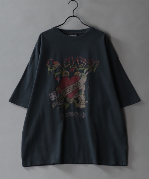 tシャツ Tシャツ メンズ Ed Hardy/エド・ハーディー ピグメント加工 ヴィンテージライク ロックプリント 半袖Tシャツ｜zozo｜12