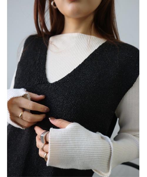 ベスト ジレ Glitter Knit Vest レディース TRUNC 88 ベスト ジレ Glitter Knit Vest レディース : ZOZOTOWN