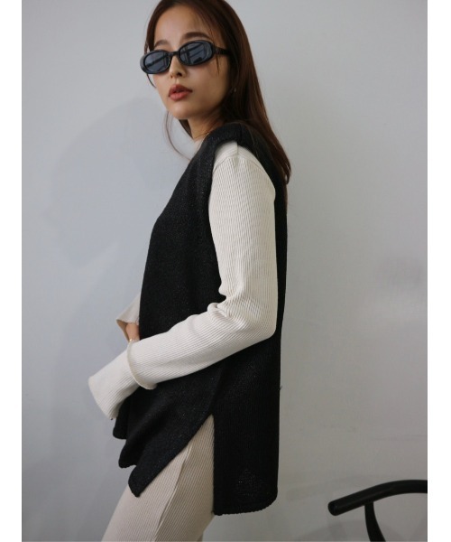 ベスト ジレ Glitter Knit Vest レディース ベスト ジレ GLITTER KNIT VEST レディース : ZOZOTOWN Yahoo!店