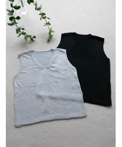 TRUNC 88 ベスト ジレ Glitter Knit Vest レディース : ZOZOTOWN