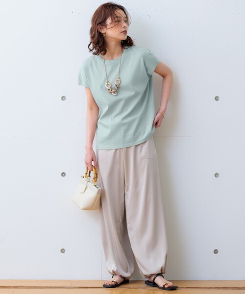 tシャツ 「接触冷感/洗える」フレンチスリーブ IT TEE レディース 接触冷感/洗える】フレンチスリーブ IT TEE（Tシャツ/カットソー