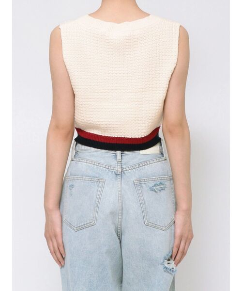 レディース　トップス GYDA ニット セーター Square gyda Vネックラインニットトップス