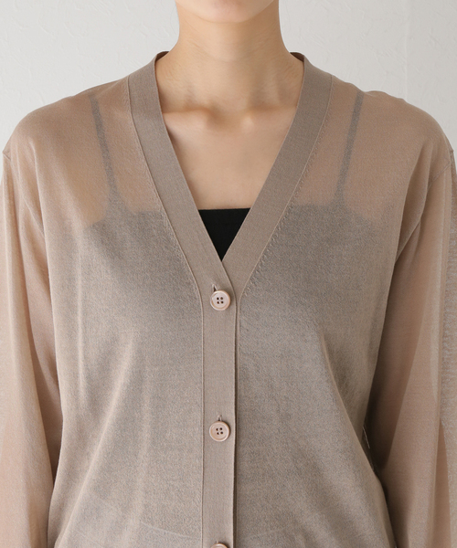 deuxiemeclasse voil vネック　シアーカーディガン Deuxieme Classe ニット セーター VOILE Vネック カーディガン