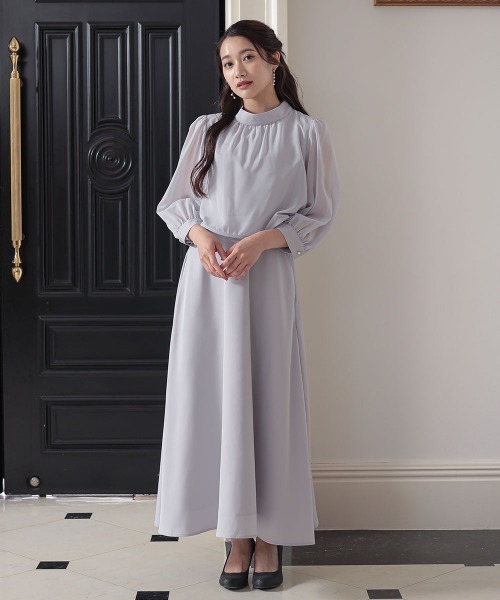 Jolie et Jolie(ジョリー エ ジョリー) ドレス パフスリーブフレア Jolie et Jolie(ジョリー エ ジョリー) ドレス パフスリーブフレア