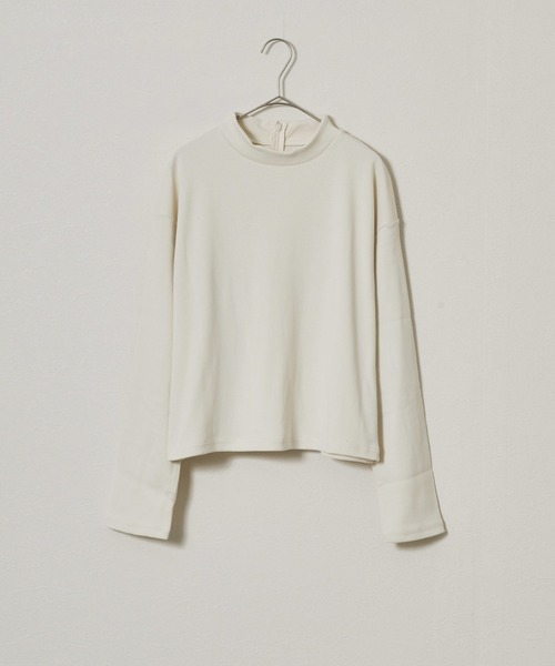 tシャツ ハイネックワイドプルオーバー -手洗い可- レディース