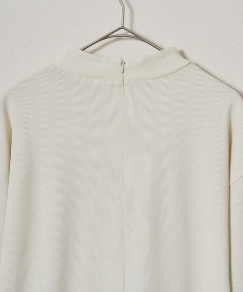 tシャツ ハイネックワイドプルオーバー -手洗い可- レディース