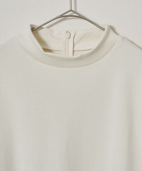 tシャツ ハイネックワイドプルオーバー -手洗い可- レディース