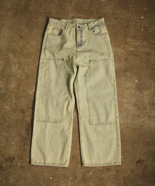 ALL RUNS ジーンズ ヴィンテージ 加工 ダブルニー ペインターデニム