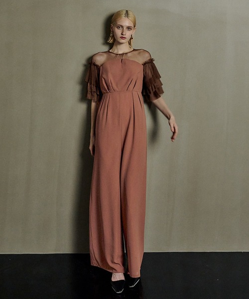 et.UNiVER パンツドレス Frill laverd sleeve dress : ZOZOTOWN