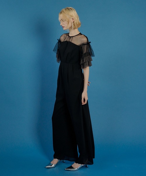 et.UNiVER パンツドレス Frill laverd sleeve dress : ZOZOTOWN