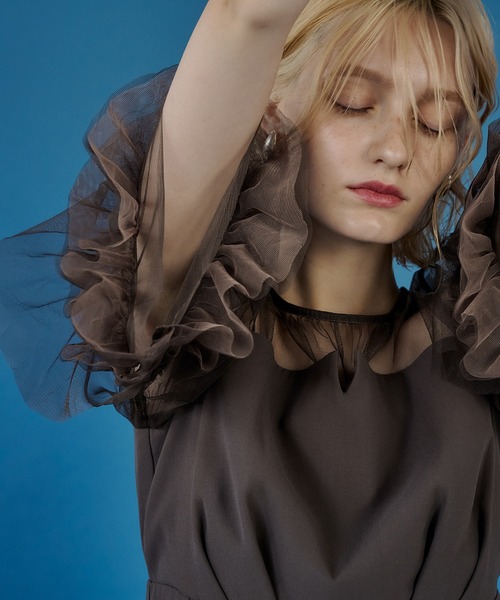 et.UNIVER フリルドレス et.UNiVER パンツドレス Frill laverd sleeve dress : ZOZOTOWN