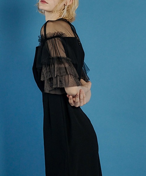 miiエト.ユニヴェール　et.UNIVER 2025新作 et.UNiVER パンツドレス Frill laverd sleeve dress : ZOZOTOWN Yahoo