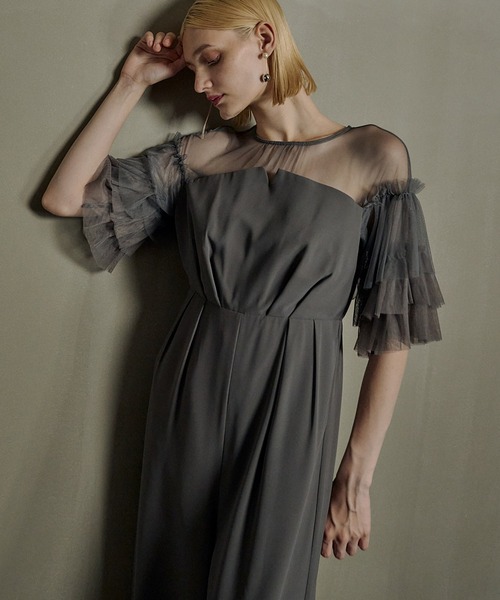 et.UNiVER パンツドレス Frill laverd sleeve dress : ZOZOTOWN