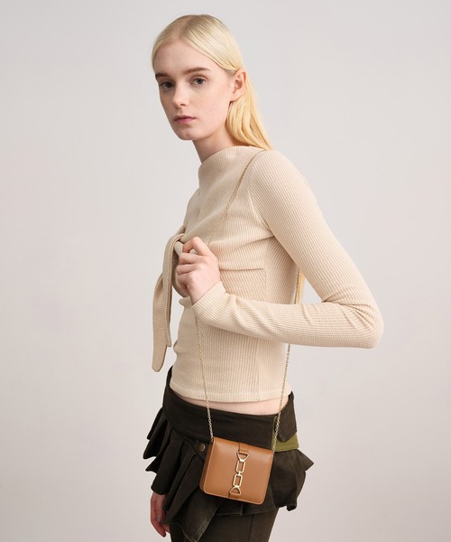 CHARLES & KEITH◆Agatha チェーン アクセント カードホルダー CHARLES ＆ KEITH 財布 Agatha アガサ チェーンアクセントカード