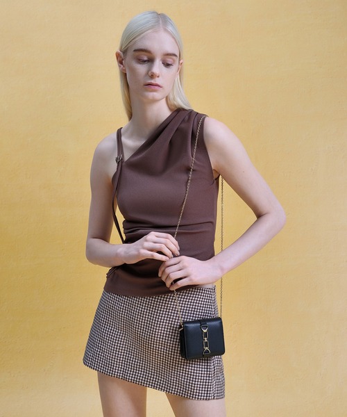 CHARLES & KEITH◆Agatha チェーン アクセント カードホルダー CHARLES & KEITH 財布 Agatha アガサ チェーンアクセントカード
