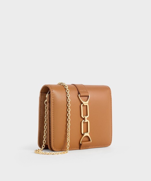CHARLES & KEITH◆Agatha チェーン アクセント カードホルダー Agatha アガサー チェーンアクセントリスレットカードホルダー