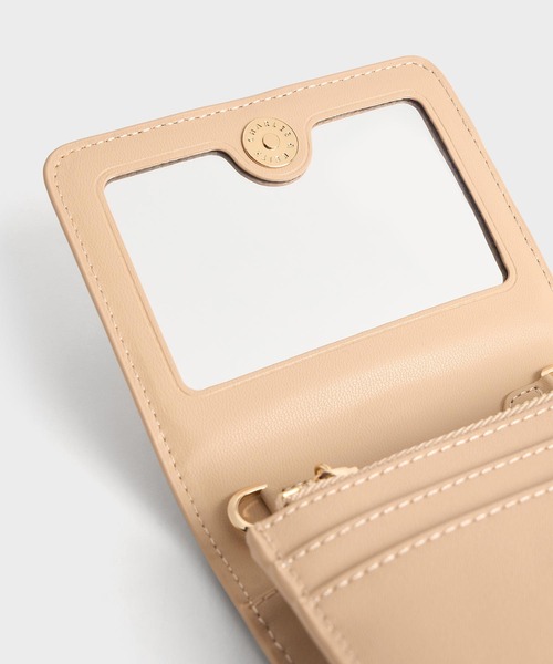 CHARLES ＆ KEITH 財布 Agatha アガサ チェーンアクセントカード