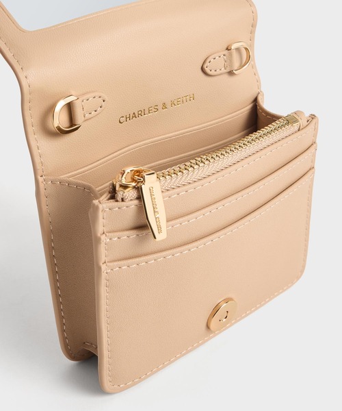 CHARLES & KEITH◆Agatha チェーン アクセント カードホルダー CHARLES ＆ KEITH 財布 Agatha アガサ チェーンアクセントカード