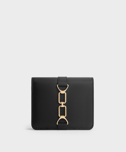 CHARLES ＆ KEITH 財布 Agatha アガサ チェーンアクセントカード