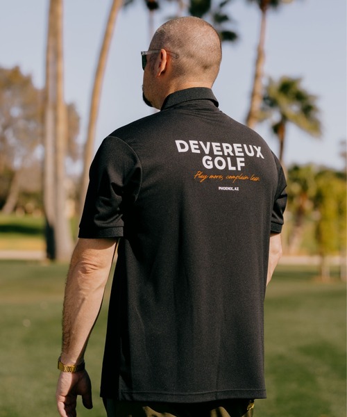 新作 DEVEREUX golf ポロシャツ イエロー 襟付き ゴルフウェア
